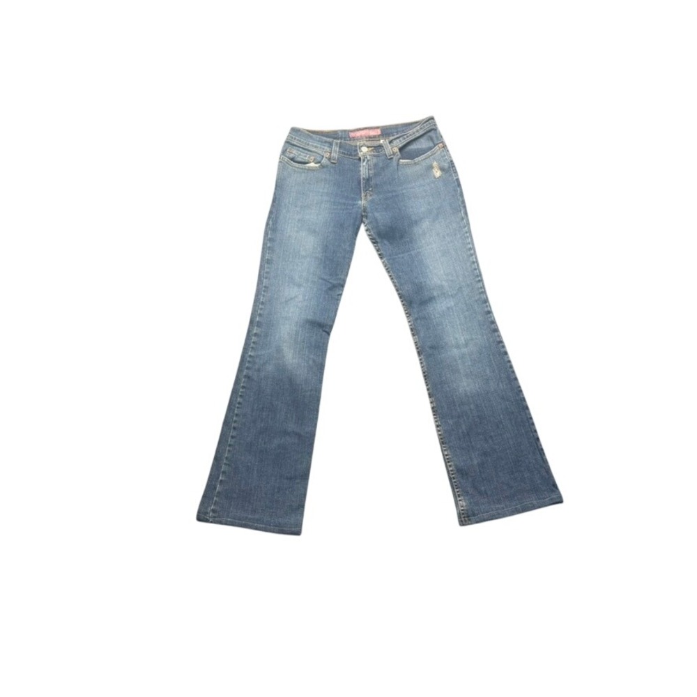 Levis 518 Superlow Bootcut Jeans Medium Wash Denim Low Rise Size 5M